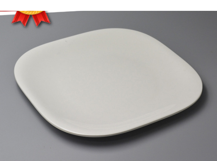 密胺浅盘 白色浅盘 10寸密胺盘子 烧烤盘自助餐盘子