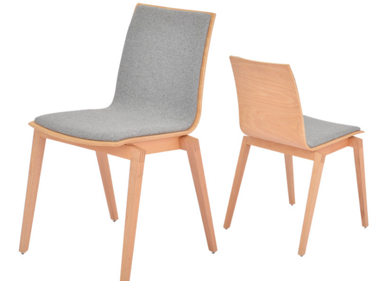 現代簡約彎板曲木椅子北歐實木餐椅特色餐飲店靠背椅批發 (運費另報)