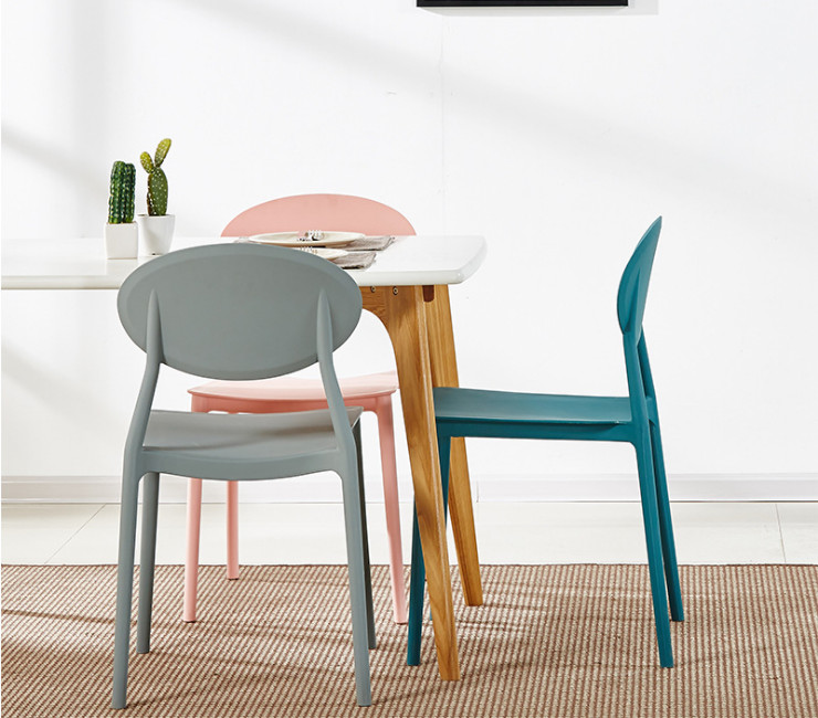 現代簡約北歐餐椅家用時尚創意塑料餐廳椅子成人休閒書桌椅靠背凳