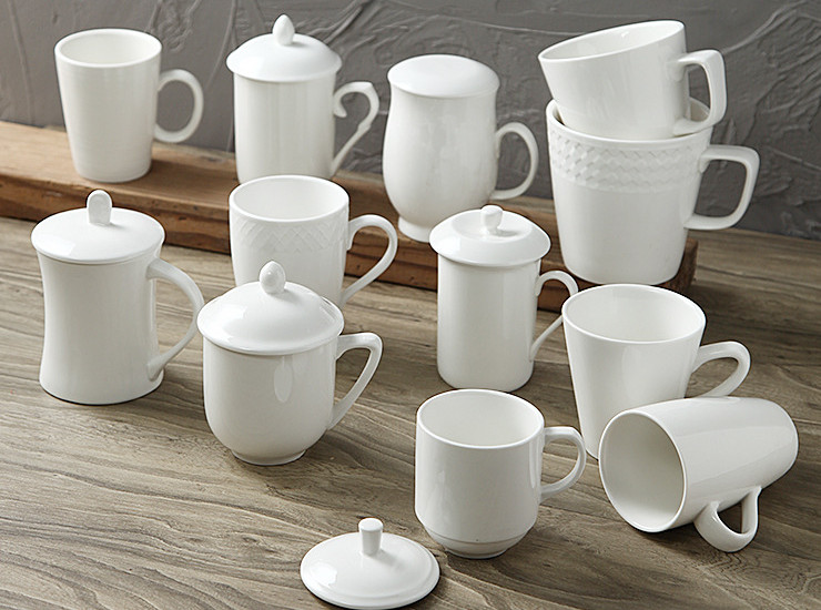 Mug Ceramic Simple Creative Cup Mug With Handle White European Mug