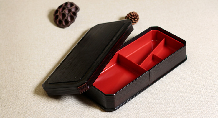 帶蓋多格壽司飯盒碗分隔日式鰻魚盒便當盒商務套餐盒塑料日韓料理 - 關閉視窗 >> 可點按圖像