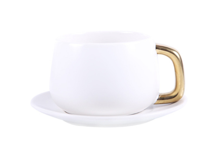 北歐陶瓷杯子情侶咖啡杯碟家用牛奶馬克杯辦公室水杯陶瓷禮品