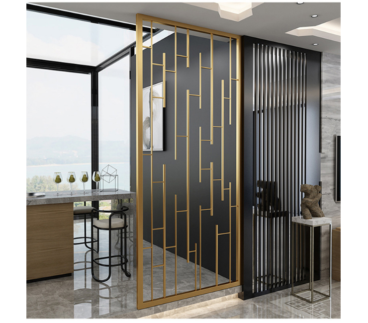 Nordic Metal Porch Screen Dining Room Living Room Decoration Wrought Iron Light Luxury Minimalist Partition Apartment Hotel Floor Hollow (Delivery & Installation Fee To Be Quoted Separately)