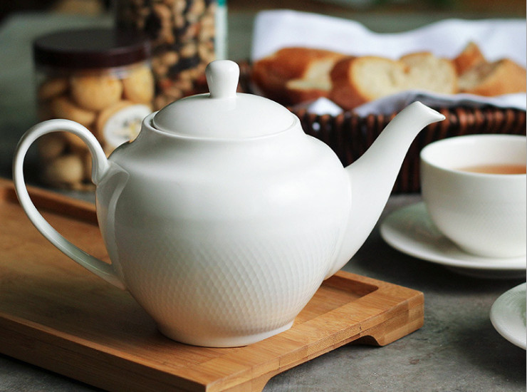 Nordic Style Ceramic Cold Kettle Creative Grid Series Teapot Milk Pot High Temperature Tableware Hotel