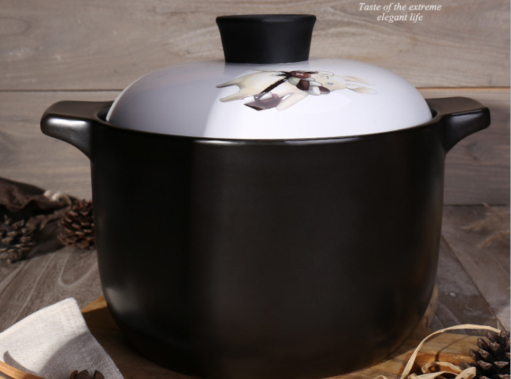 Other Kitchen Pottery Products Casserole Cartoon Home Ceramic Casserole Stew Pot Soup Pot Porridge Health Soup Pot High Temperature Can Be Open Fire Heating