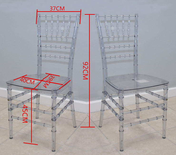 PC亚克力透明竹节椅户外防水婚礼透明树脂塑料儿童水晶椅 (运费及安装费另报)