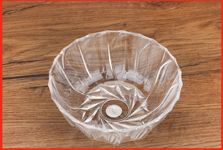 PC亚克力沙拉碗水果碗仿玻璃透明塑料菜碗蔬菜甜品餐具茶水碗大号