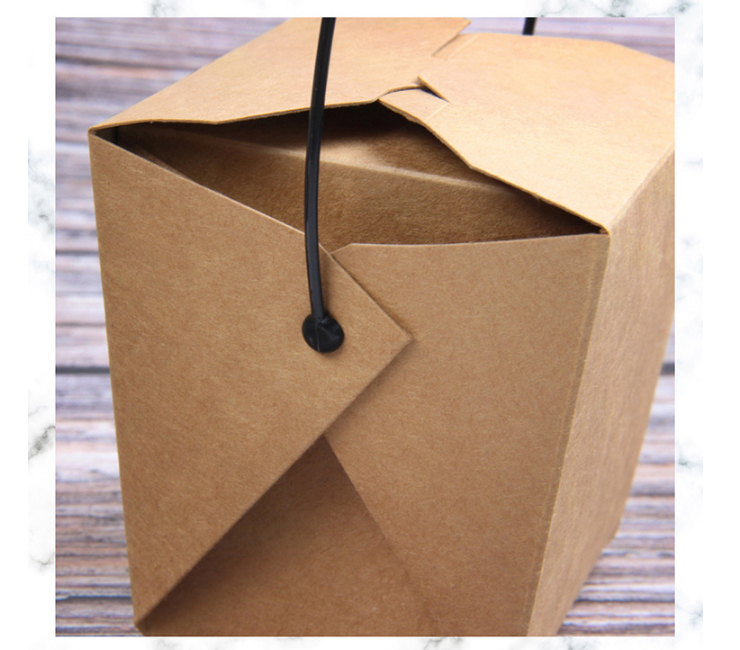 (箱/300個) 手提牛皮紙餐盒意面炒飯外賣一次性打包外賣盒 (包運送上門) - 關閉視窗 >> 可點按圖像