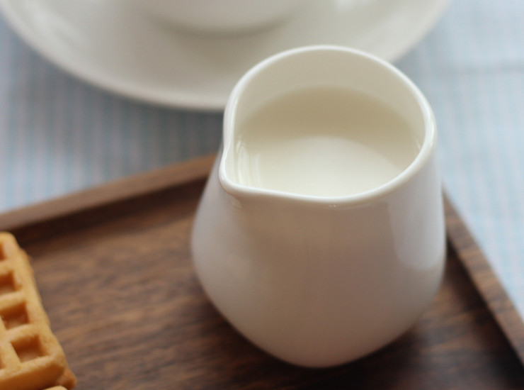 純白復古奶壺 創意195ml陶瓷奶杯 咖啡杯配套器具