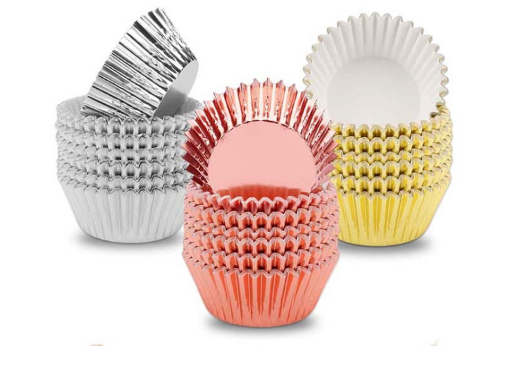 (Box/200Pcs/Box/20000 Pcs) Pvc Tube Baking Utensils Muffin Cake Paper Cups Color Thick Aluminum Foil Oil-Proof Cake Paper Tray (Door Delivery Included)