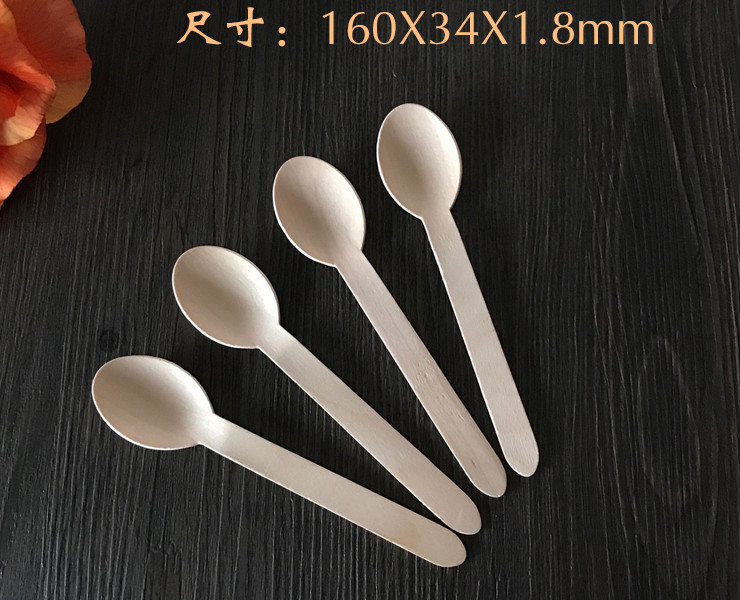 (Ready-Stock Eco-friendly Biodegradable WoodenTableware) (Box/2000 Pcs) Disposable Environmentally-Friendly Degradable Wooden Cutlery Set Takeaway Cutlery Wooden Spoon Fork Knife