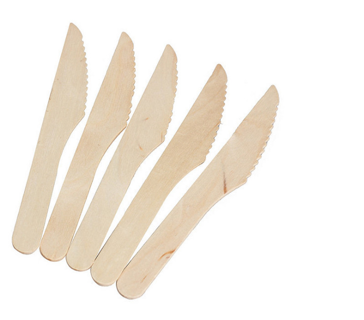 (Ready-Stock Eco-friendly Biodegradable WoodenTableware) (Box/2000 Pcs) Disposable Environmentally-Friendly Degradable Wooden Cutlery Set Takeaway Cutlery Wooden Spoon Fork Knife