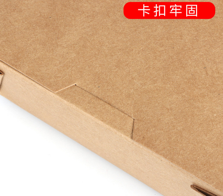 (Ready-Stock Eco-friendly Kraft Paper Meal Box) (Box/200 Pcs) Disposable Environmentally-Friendly Kraft Paper Stacked Buckle Meal Box