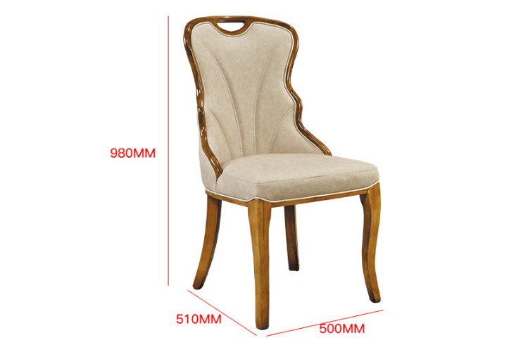 Restaurant Hotel Banquet Room High-Grade Solid Wood Dining Chair Soft Leather Dining Chair Hotel Back Chair Korean Dining Chair (Delivery & Installation Fee To Be Quoted Separately)