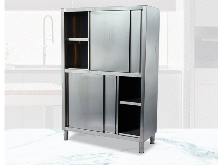 Restaurant Kitchen Special Stainless Steel Storage Food Cabinet Multi-Function Sliding Door Cupboard (Shipping & Installation to be Quoted Separately)