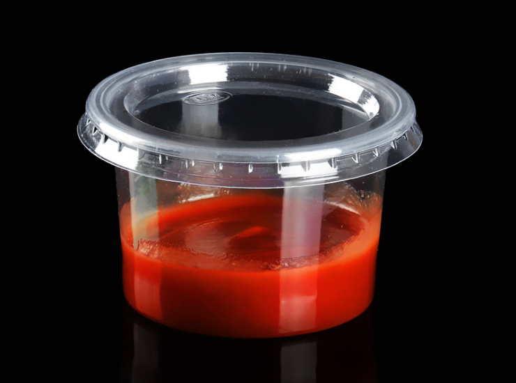 (箱/2000个) 酱料杯一次性带盖环保PP加厚调料杯 布丁果 冻沙拉杯 (包运送上门)