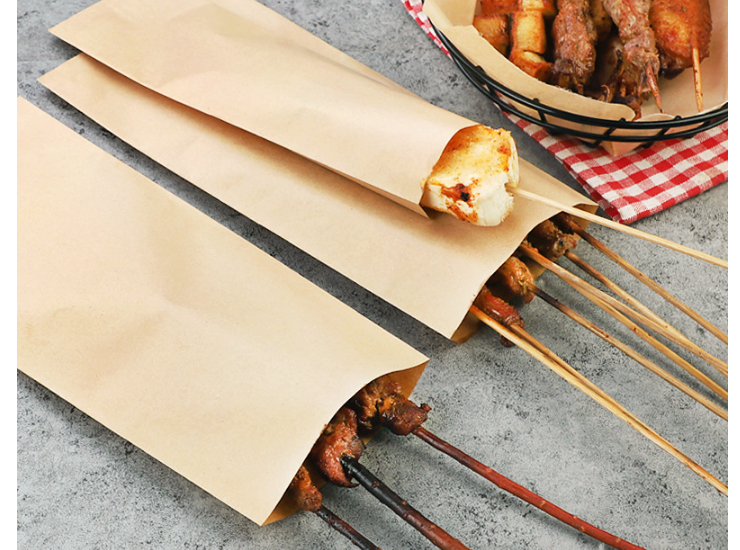 (Instant-Pick Skewers Barbecue Oil Proof Takeaway Bag Ready Stock) (3000 Pcs/Carton) Sausage Bag Sausage Bag Skewers Bag Meat Skewers Packing Bag Barbecue Bag Packing Bag Greaseproof Paper Bag