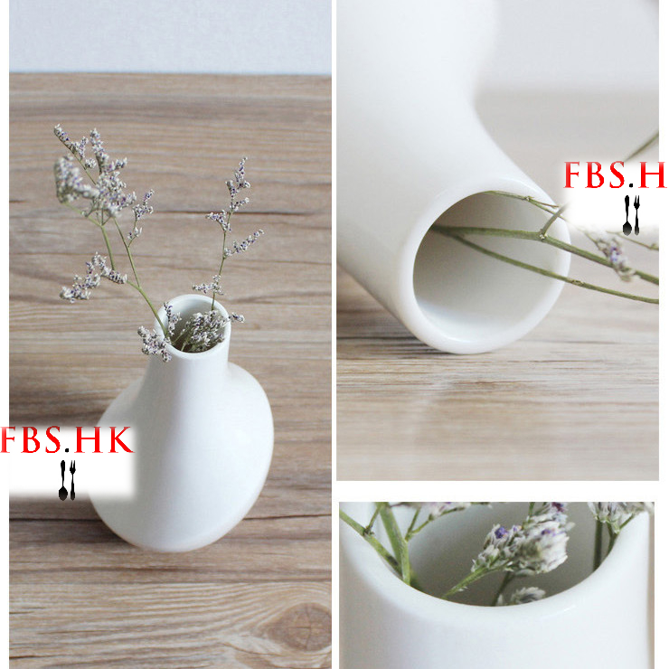 Simple Ceramic Flower Inserted Office Living Room Vase Home Decoration Decoration Creative Pure White Multi - Style Flower