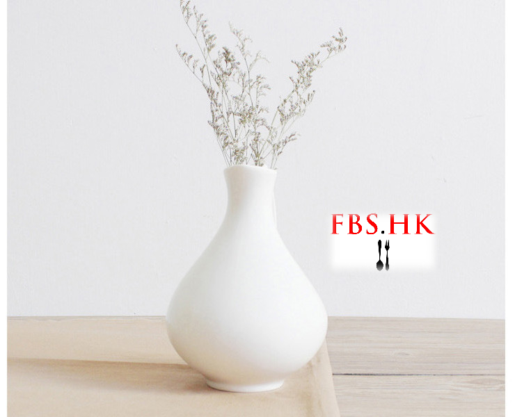 簡約陶瓷花插辦公室客廳小花瓶 家居裝飾擺件創意純白多造型花器
