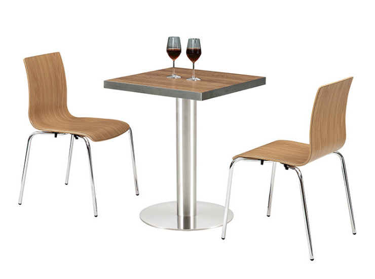 簡約多層板貼防火板餐桌椅子組合套裝 飯堂餐廳快餐店餐桌 (運費另報)