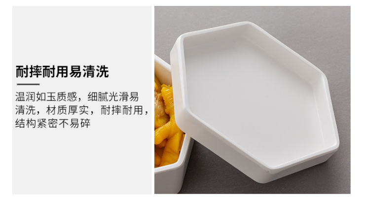 小吃零食拼盤酒店KTV涼菜塑料菱形多邊拼盤仿瓷密胺餐具