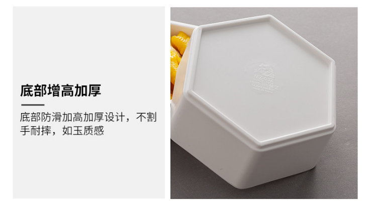 小吃零食拼盤酒店KTV涼菜塑料菱形多邊拼盤仿瓷密胺餐具