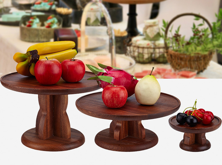 實木蛋糕架 圓形多層點心水果盤 自助餐糕點展示架甜品台擺件