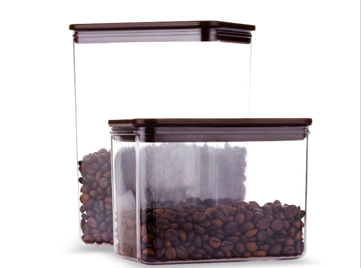 方形塑料密封罐居家乾果食品儲物罐奶茶粉罐透明收納果粉盒