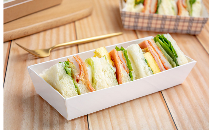 (箱/600个) 方形透明盖三明治包装盒榴芒蛋糕 泡芙打包盒子 (包运送上门)