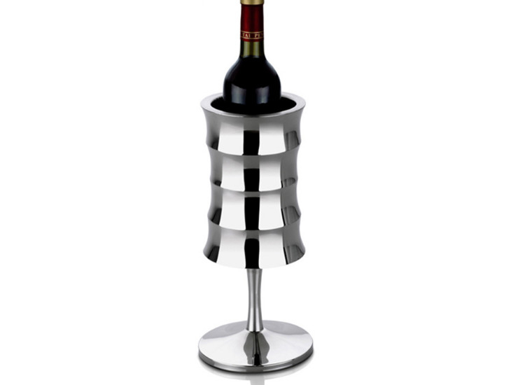 Stainless Steel Bamboo Double Bucket Can Be Used As A Wine Rack With Ice Cream Barrels Of Champagne Barrels Thick Red Wine Ice Bucket