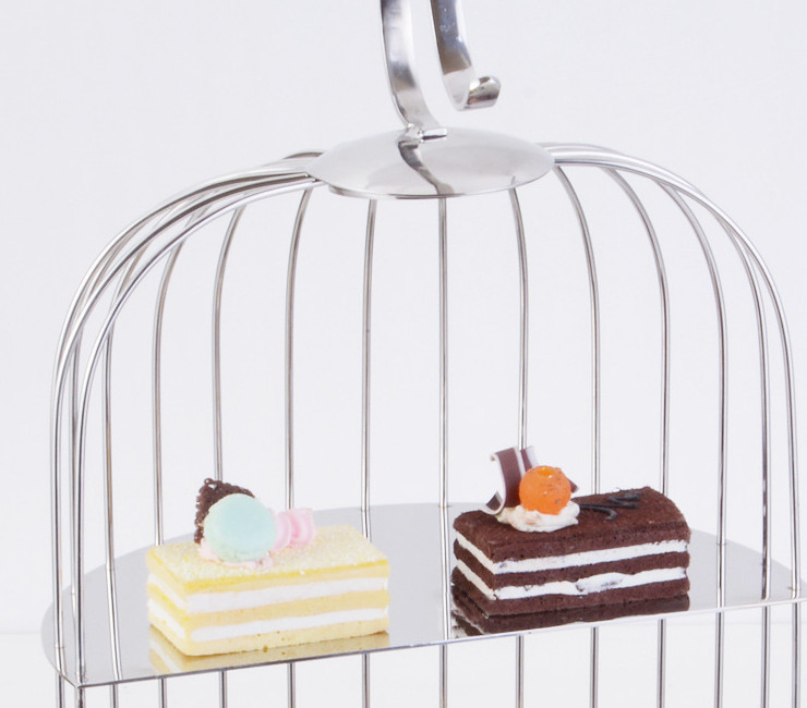 不銹鋼鳥籠點心架 展示架三層蛋糕架子 創意下午茶點心架小吃架