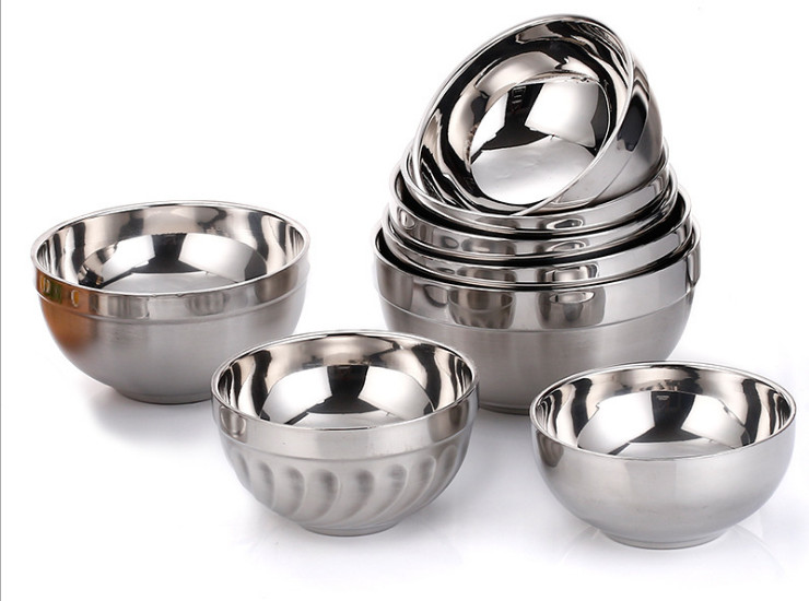 Stainless Steel Bowl Double-insulated Stainless Steel Bowl Hot-resistant Soup Bowl