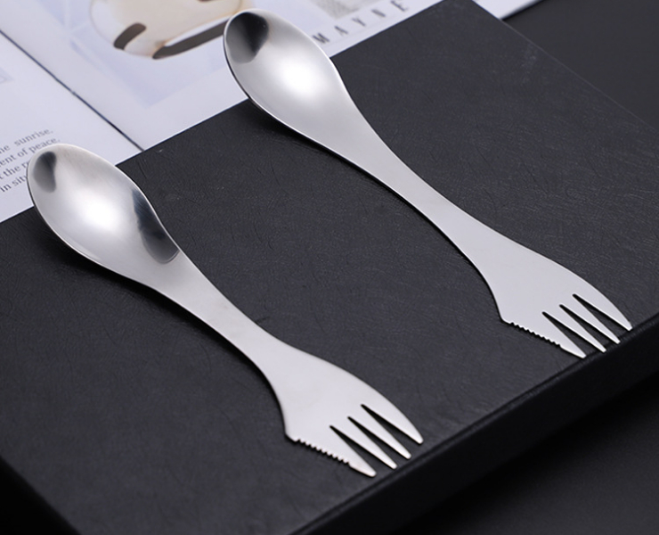 不锈钢西餐具 创意三合一刀叉勺
