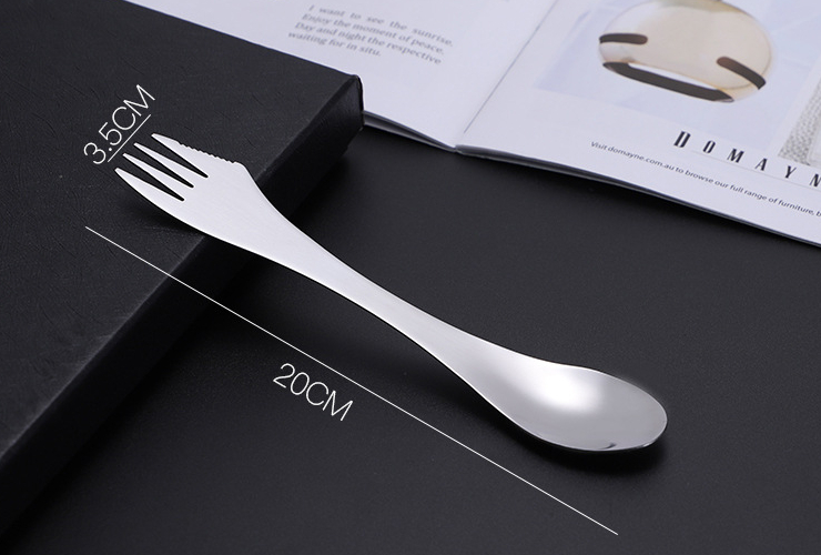 不锈钢西餐具 创意三合一刀叉勺