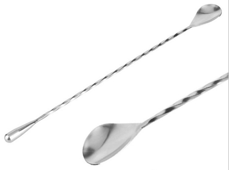 Stainless Steel Thread Bar Bar Spoon Drop Bar Spoon Long Handle Thread Stir Spoon Bar Dedicated