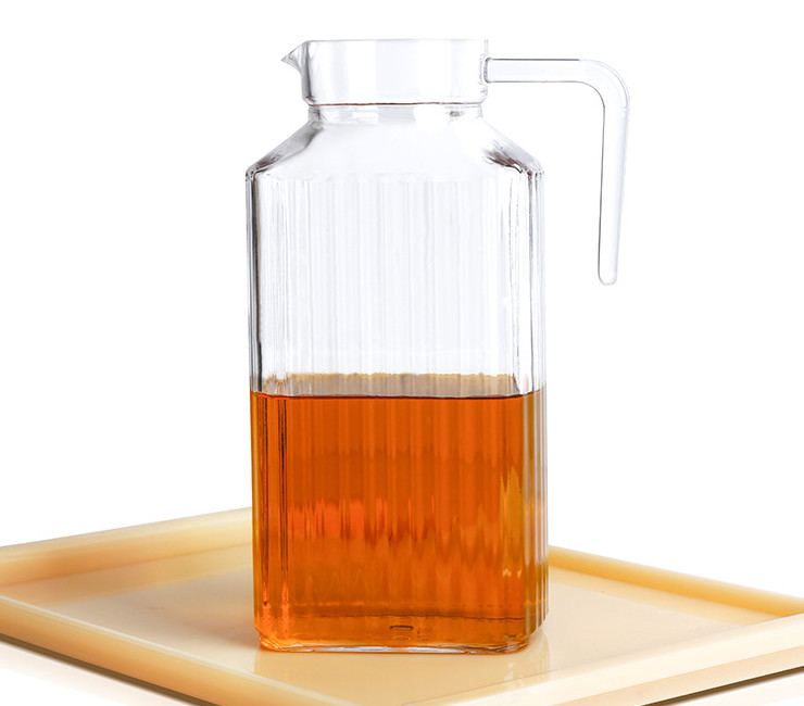 Striped Pot Acrylic Cold Water Bottle Tie Pot Juice Pot Heat Resistant Anti-Fall Kettle (Multi-Capacity)