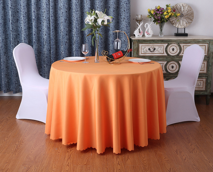 Tablecloth Restaurant Tablecloth Hotel Banquet Round Table Round White Tablecloth Fabric Wholesale