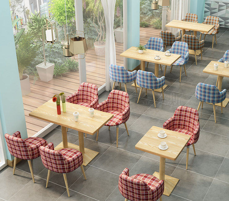 茶店桌椅辦公室休閒接待區簡約清新創意西餐廳甜品店桌椅子傢俱 (運費及安裝費另報)
