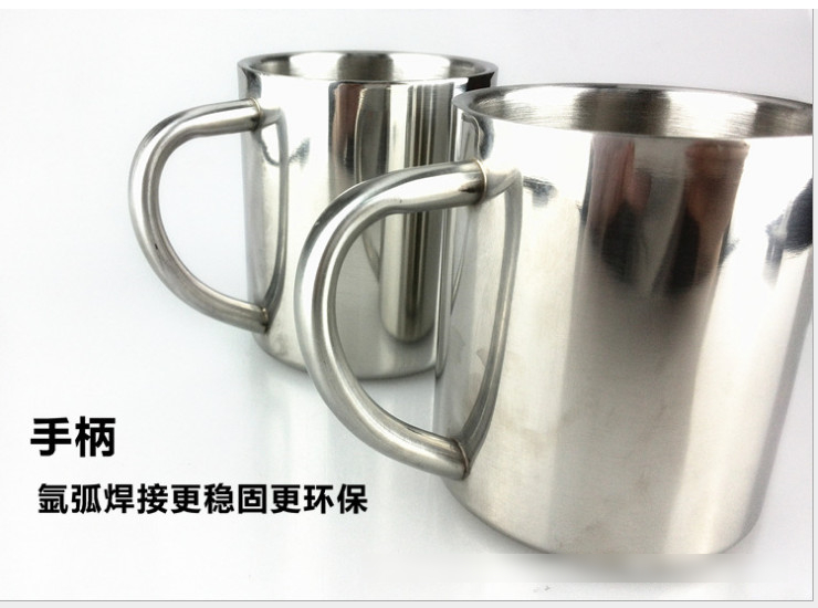 Thickened Non - Magnetic Double - Layer Stainless Steel Cups Cup Cups Cup Cups Heat Insulation And Anti - Hot 230Ml