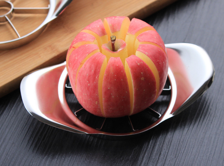 加厚不銹鋼切蘋果器切果器水果分割器多份水果切片器廚房用品 (8分切)