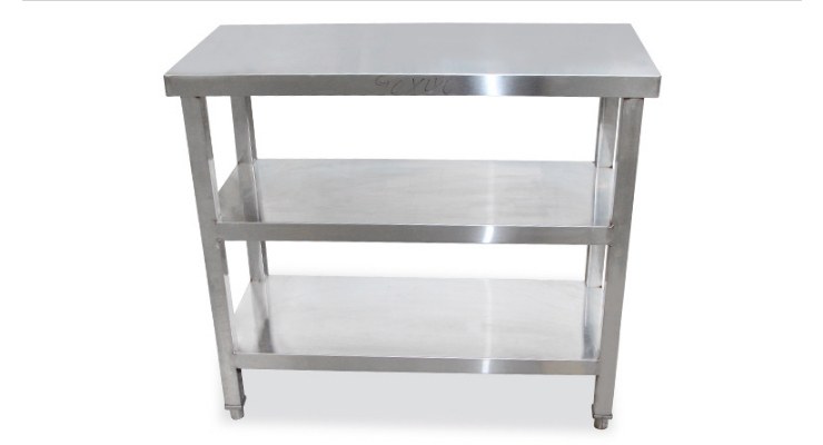 加厚不銹鋼工作台 定做廚房設備方腳雙層操作台餐飲不銹鋼桌子 (運費及安裝費另報)