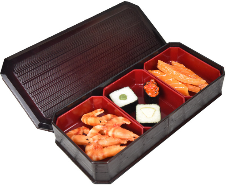 三格分體點心壽司盒 日式分格料理盒 水果寬待餐盒 商務快餐飯盒 - 關閉視窗 >> 可點按圖像
