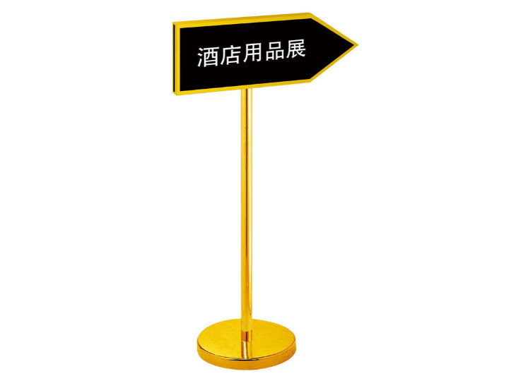 Titanium Double-Sided Direction Arrow Sign Stainless Steel Guide Card Signpost Guide Sign Billboard Display Card