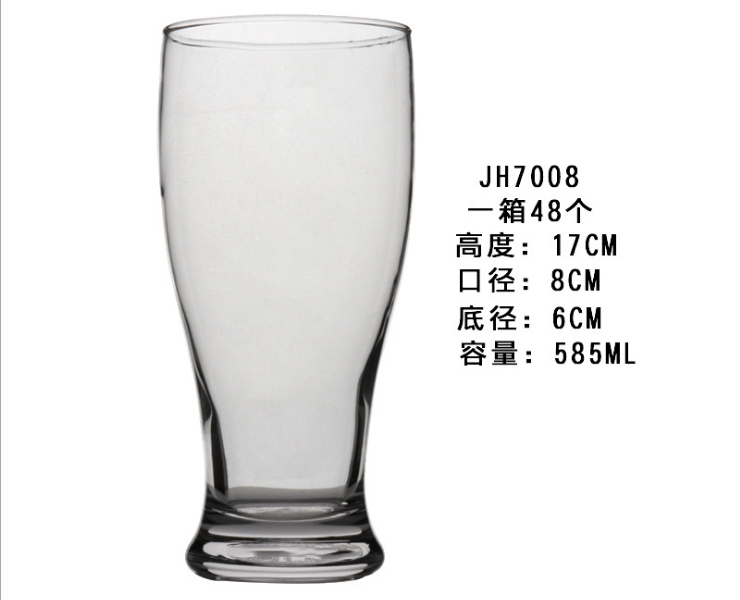 Transparent Glass Wheat Beer Mug