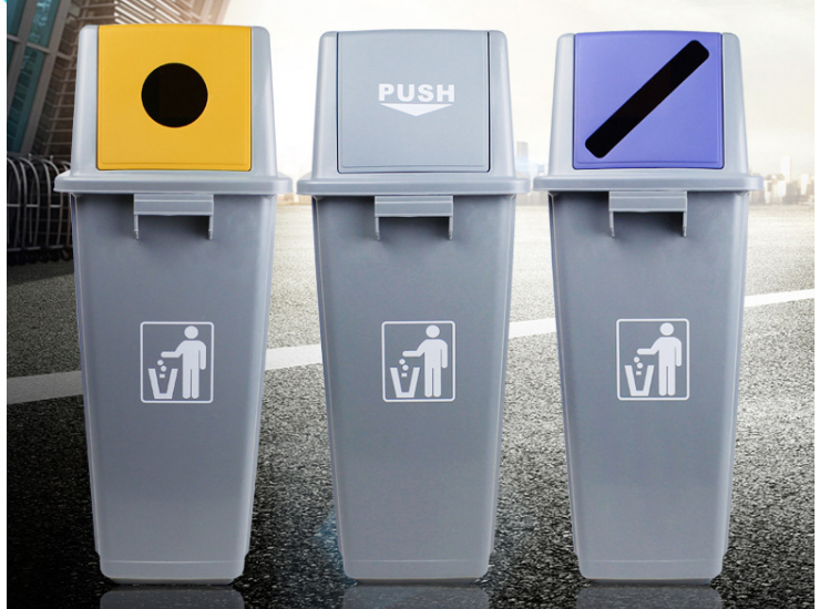 垃圾桶耐磨加厚衛生桶時尚創意歐式環保箱推蓋筒 廢瓶筒 廢紙筒