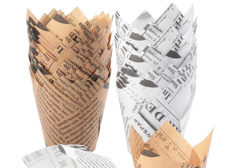 (Box/4000Pcs) Tulip Cupcake Wrapping Paper Baking-Resistant Oil-Proof Bread Paper Holder Newspaper Paper Cup Printing English Goblet Of Fire (Door Delivery Included)