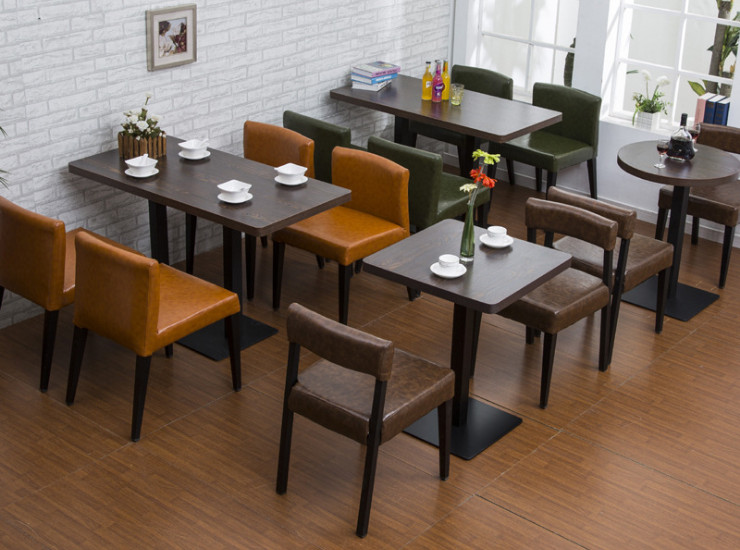西餐廳休閒美式復古鐵藝咖啡廳桌椅 甜品奶茶店酒吧餐桌椅組合 (運費及安裝費另報)
