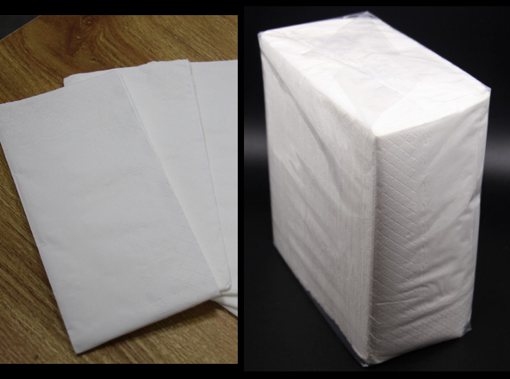 (即取餐厅1/8折叠长方大纸巾现货) (箱) 西餐厅印制餐巾纸披萨店长方形33cm/40cm大纸巾40牛排纸1/8折叠