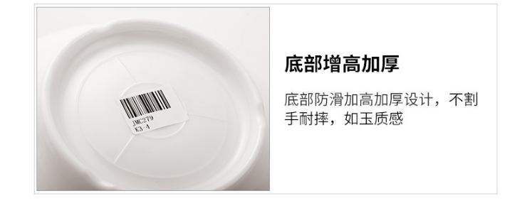 白色仿瓷密胺大碗異形湯碗酒店中式菜碗飯店快餐餐具 (多款多尺寸)
